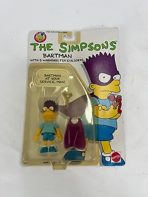 Buy Vintage Mattel The Simpsons Bart Figure Bartman 1990 In Original Packaging • 40£