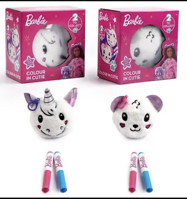 Buy New Barbie Activities Colour In Cutie Plush Pet  Barbie Gifts Toys Christmas  • 8.99£