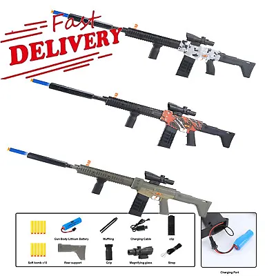 Buy Realistic Guns For Nerf Sniper Rifle With Scope, Foam Blasters W/ Soft Bullet UK • 21.31£