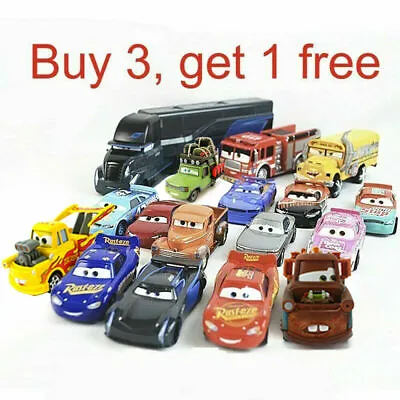 Buy Disney Pixar Cars McQueen 1:55 Diecast Model Loose Car Toys Gifts For Kids UK • 13.99£