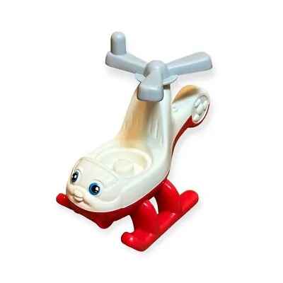 Buy Fisher Price Little People 2001 White Helicopter 1 Seat Rotor Blade Spins Vintag • 18£