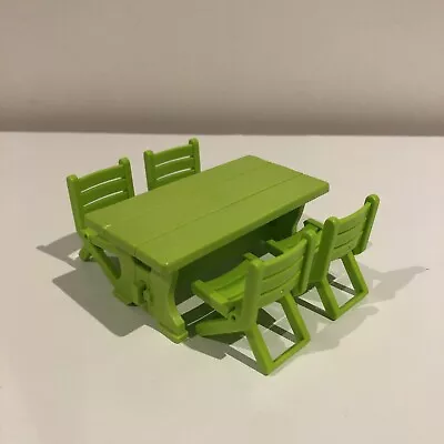 Buy Playmobil Dollshouse & Furniture: Unused Table & Chairs - Green 4 Chairs • 5£
