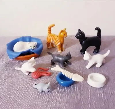 Buy Playmobil Cats And Kittens Bundle, Mouse And Many Accessories, City Life, Pet • 9.95£