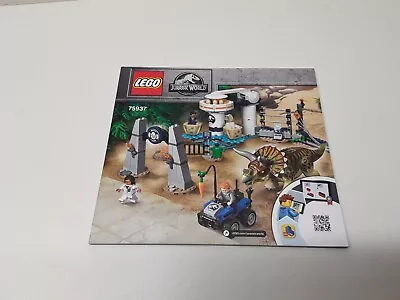 Buy Lego !!  Instructions Only !! For Jurassic World 75937 Triceratops Rampage • 3.99£