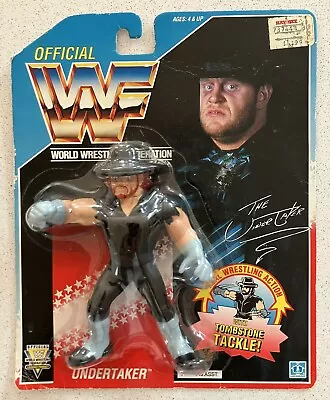 Buy Wwf Hasbro - The Undertaker - Wrestling Actionfigure - 1991 Carded Moc Blue Card • 149.99£