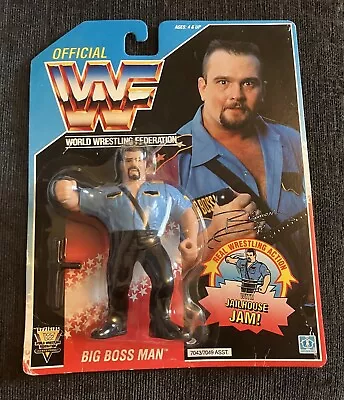Buy 1992 Big Boss Man WWF - Hasbro - Series 3 - MOC - Wrestling Figure • 99.99£