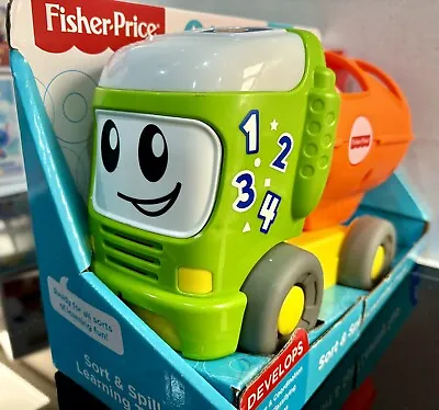 Buy Fisher Price Sort & Spill Learning Truck, 50+ Sounds Songs & Phrases NEW NIB • 19.99£