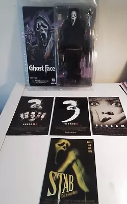 Buy Neca GHOST FACE 8  Clothed Action Figure - (Scream) - NEW & 4 X Postcards  • 42.95£