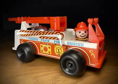 Buy 1968 Fisher-Price Wooden Fire Engine/Truck • 9£