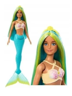 Buy Mattel BARBIE MERMAID DOLL Turquoise And Yellow Hair HRR03 • 41.17£