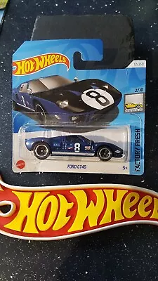 Buy Hot Wheels ~ Ford GT40, Met. Blue, S/Card.  More 'BRAND NEW' GT40 Models Listed! • 3.69£