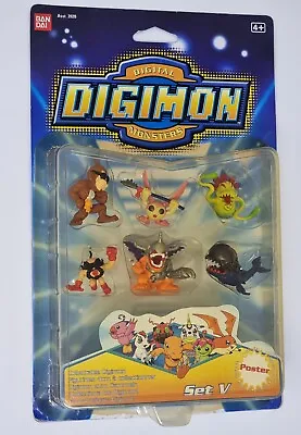 Buy Digimon Bandai 4cm Scale Mini Figure Set 5 (V) W/ Poster (Opened, Complete) • 35£