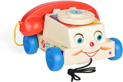 Buy Fisher-Price Classics 1694 Chatter Telephone, Retro Baby Push Along Toy, Role 12 • 15.13£