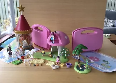 Buy Playmobil 6055 Fairy Toadstool Unicorns And Fairy Musical Tower 6688 • 12.99£