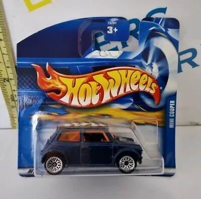 Buy 2001 Hot Wheels Mini Cooper Die-Cast Car No. 158 Blue (53701) On Original Card • 14.99£