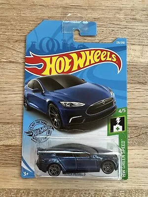 Buy Hot Wheels Tesla Model S HW Green Speed Long Card 226/250 Rare Blue  (super TH). • 13£
