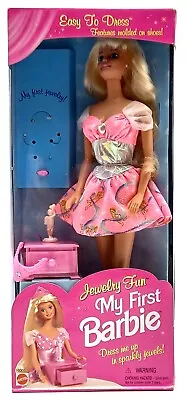Buy 1996 Jewelry Fun My First Barbie Doll / Easy To Dress / Mattel 16005, NrfB • 38.19£