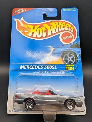 Buy Hot Wheels #494 Mercedes 500SL Silver Car Vintage 1995 Release L37 • 6.95£