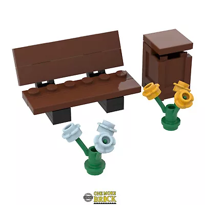 Buy Bench Bin & Flowers - Park Bench / Seat | All Parts LEGO • 4.99£