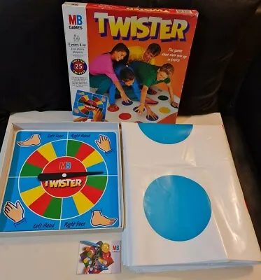 Buy Twister Hasbro MB Games 1990' Retro Vintage Family Children & Adults Board Games • 12.95£