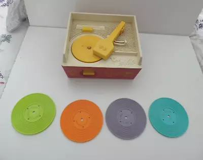 Buy Fisher Price Classic Record Player & 4 Discs Records Musical Toy - Music Box Gwo • 21.50£