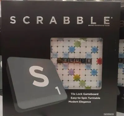 Buy Scrabble Deluxe BRANDCROSS WORD GAME Turntable Board Game New  • 79.99£