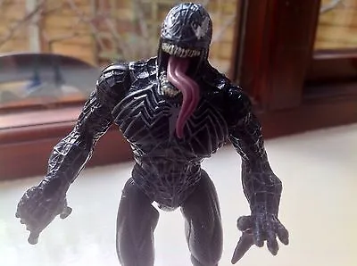 Buy Marvel Spiderman Movie Poseable Freestanding Venom Figure Black Suit • 18.99£