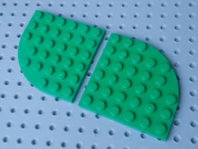 Buy Lego Plate Round Corner 6x6 [6003] Green X2 • 2.58£