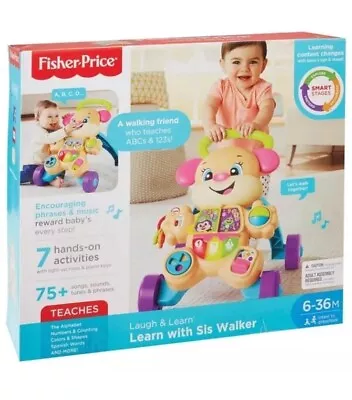 Buy Fisher-Price Laugh & Learn Smart Stages Learn With Sis Baby Walker FHY95 NEW • 24.99£