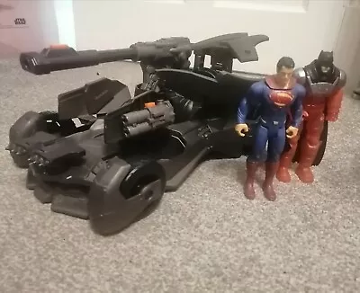 Buy Justice League Batmobile Mattel + Batman & Superman Action Figures 2017 • 4.99£