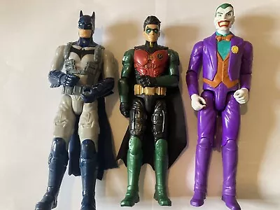 Buy Batman, Robin And The Joker Action Figure Bundle By Mattel 11” DC Comics • 12.99£