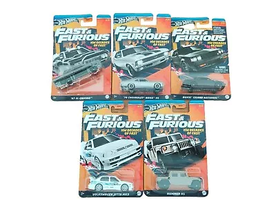 Buy HOT WHEELS Fast And Furious HW Decades Of Fast FULL SET OF 5 • 18.99£