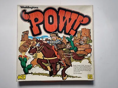 Buy Pow Board Game Cowboy Western 1977 Waddingtons, Rare, Vintage, Complete, VGC • 9.99£