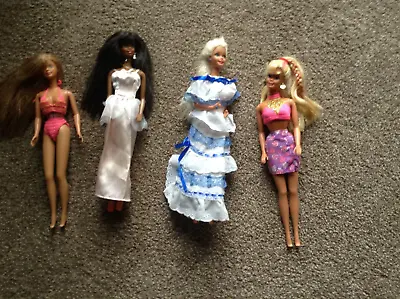Buy 4 Barbie Dolls All Dated 1966 1 In Evening Gown 1 In Bikini 1 Long Dress 1 Casua • 12.99£
