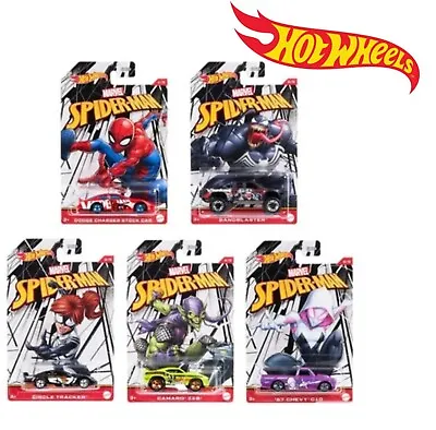 Buy Hot Wheels Spiderman Marvel Vehicles Assst. Hfw35 2022 Scale 1:64 Diecast Cars • 7.97£