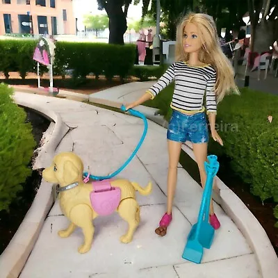 Buy Barbie Dwj68 Walk And Potty Pup Dog Walk Barbie / Mattel 2016 • 15.71£