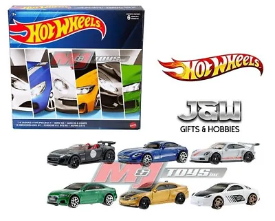 Buy Hot Wheels European Themed 6x Premium Toy Cars Multi Gift Pack 1.64 Scale HGM12 • 14.99£