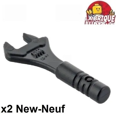 Buy LEGO 2x Minifig Tool Tool Tool Adjustable Wrench Wheel Key Black 11402f NEW • 1.19£