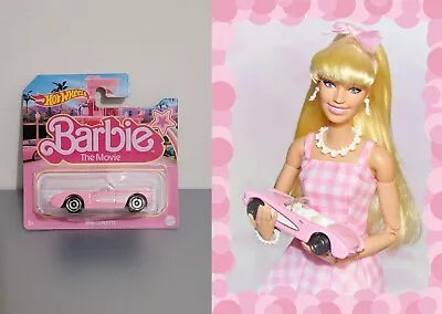 Buy Barbie Doll Mini Toy Car Corvette From Barbie The Movie Miniature Diorama Prop • 9.99£