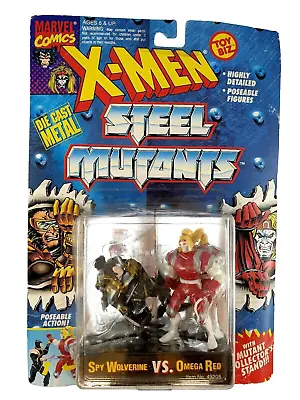 Buy  X-Men Steel Mutants Spy Wolverine Vs Omega Red Marvel 1994 Toy Biz Die-Cast MOC • 18.99£