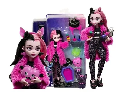 Buy Mattel Monster High Pajama Party Draculaura Doll HKY66 • 76.19£
