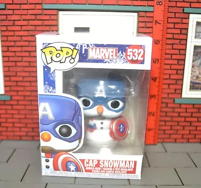 Buy Funko POP Action Figure - Marvel - Cap Snowman - 532 - Captain America • 6.49£