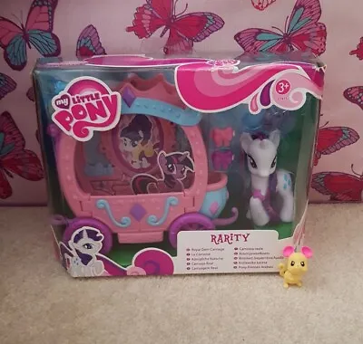 Buy Brand New In Box (bnib) Rare My Little Pony G4 Rarity Royal Gem Carriage & Mouse • 50£