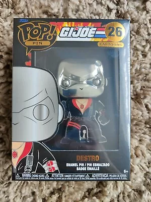 Buy Funko Pop Pin GI Joe Destro #26 Collectable 4  Enamel Badge Comes With Stand • 9£