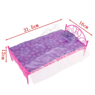 Buy Kids Doll Accessories Bedroom Furniture Beautiful Bed Dollhouse Toy Set L^^i • 5.60£