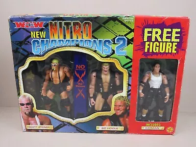 Buy WCW Nitro Champions 2 Wrestling Figure Playset Steiner Vicious Kidman Vivid 2001 • 52.95£