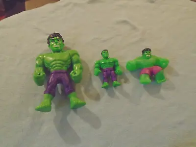 Buy Hasbro Marvel Incredible Hulk Figures X 3 Approx 10  & 5  • 10£