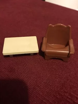 Buy Toy House Plastic Table And Chair Possibly Vintage Fisher Price • 0.25£