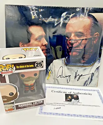 Buy Funko Pop #25 Hannibal Lecter + Sir Anthony Hopkins Signed Photo Autographed COA • 226.97£