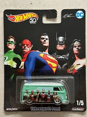 Buy 2017 Hot Wheels DC Alex Ross VOLKSWAGEN T1 PANEL Justice League Real Riders Bus • 24.99£